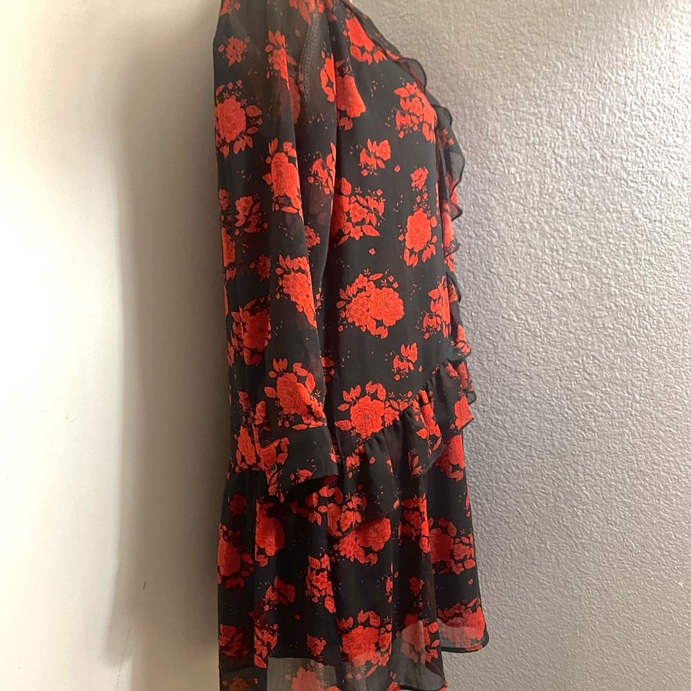 Zara Black and Red Floral Dress - Picture 8 of 10